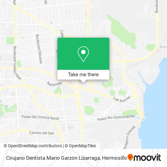 Cirujano Dentista Mario Garzón Lizarraga map