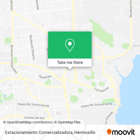 Estacionamiento Comercializadora map
