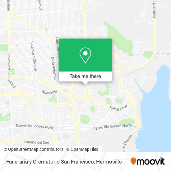 Funeraria y Crematorio San Francisco map