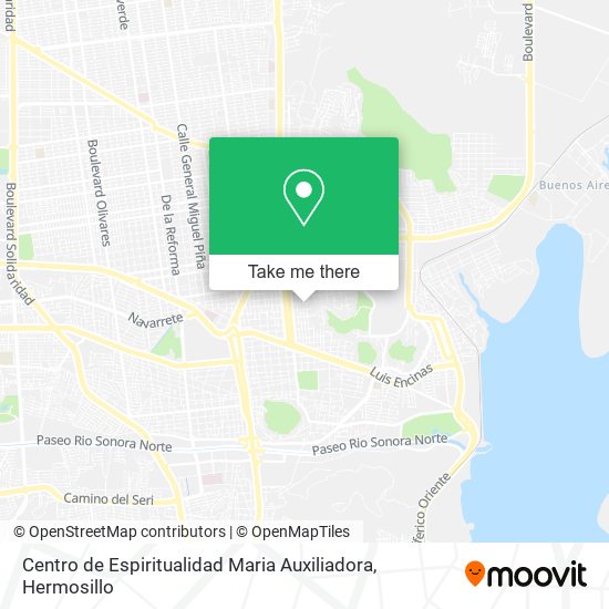 Mapa de Centro de Espiritualidad Maria Auxiliadora