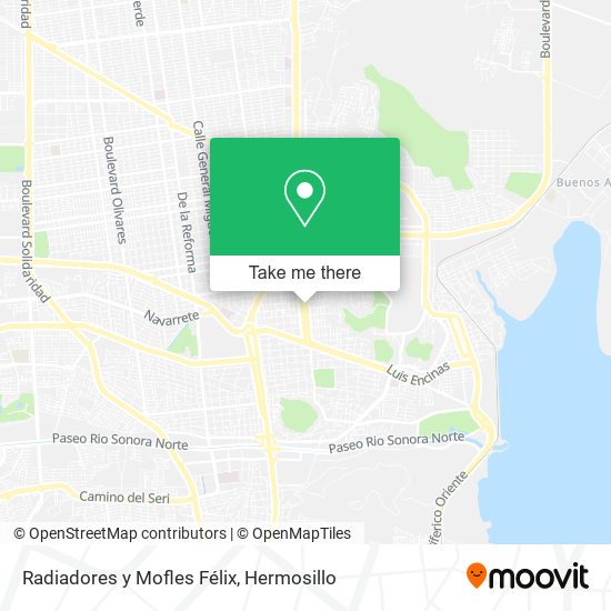 Mapa de Radiadores y Mofles Félix