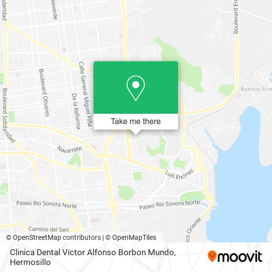 Mapa de Clinica Dental Víctor Alfonso Borbon Mundo
