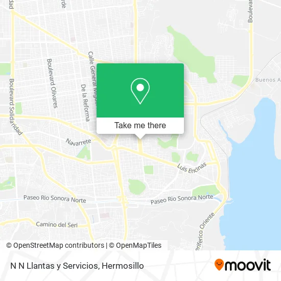 N N Llantas y Servicios map