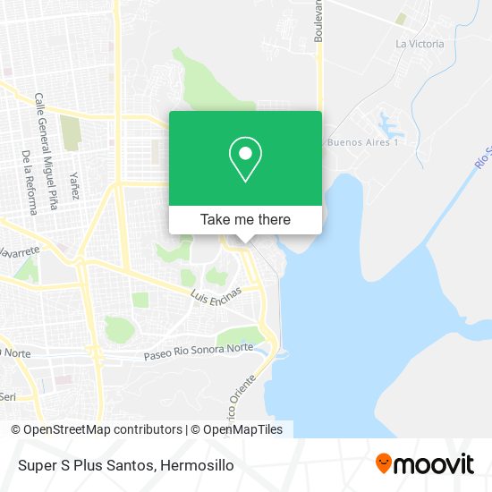 Super S Plus Santos map