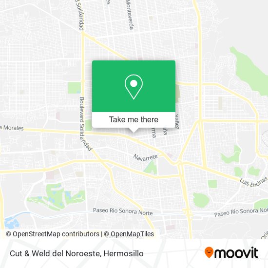 Mapa de Cut & Weld del Noroeste