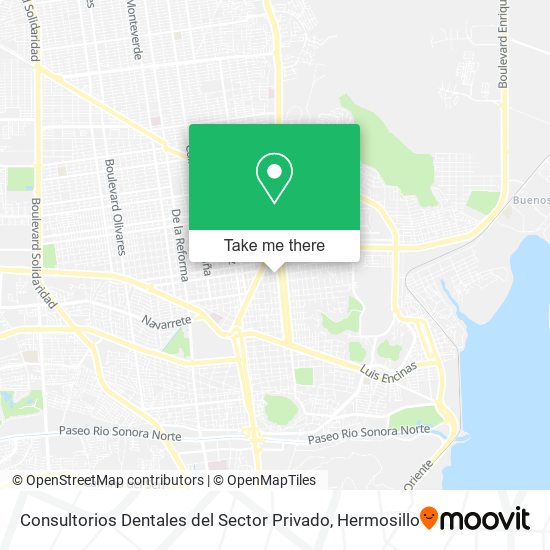 Consultorios Dentales del Sector Privado map