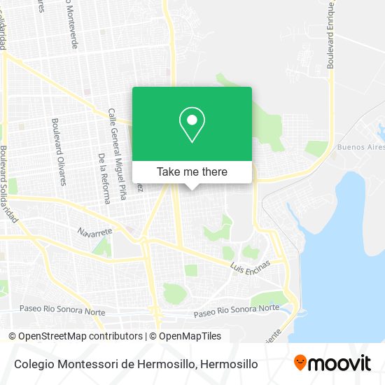 Colegio Montessori de Hermosillo map