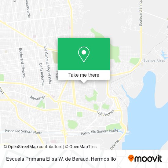 Mapa de Escuela Primaria Elisa W. de Beraud