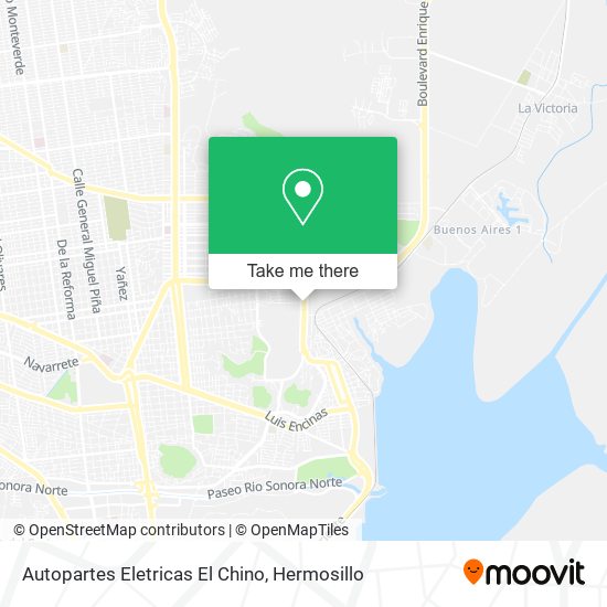 Mapa de Autopartes Eletricas El Chino
