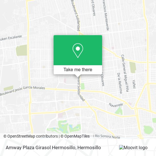 Amway Plaza Girasol Hermosillo map