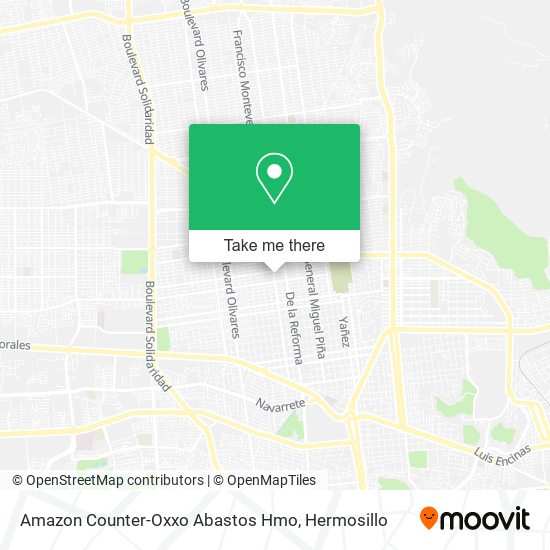 Amazon Counter-Oxxo Abastos Hmo map