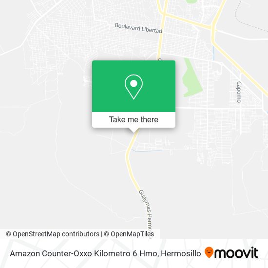Amazon Counter-Oxxo Kilometro 6 Hmo map