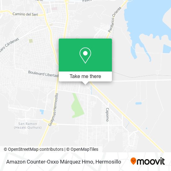 Amazon Counter-Oxxo Márquez Hmo map