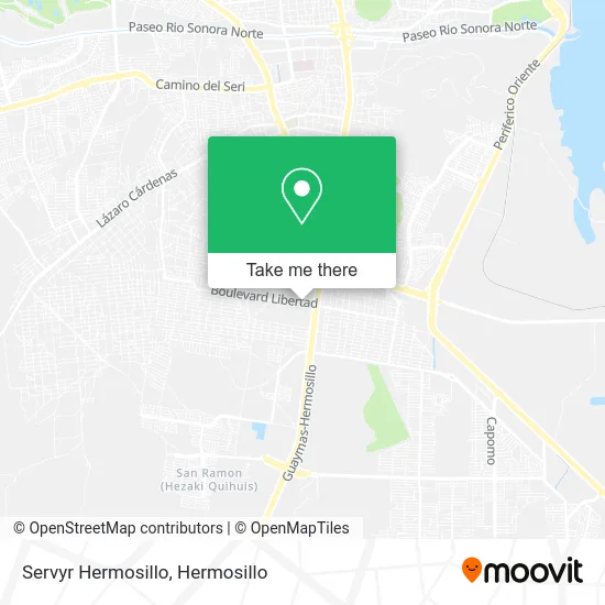 Servyr Hermosillo map