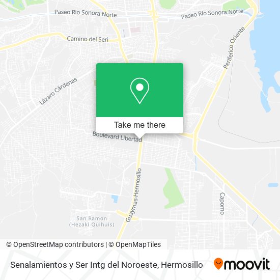 Senalamientos y Ser Intg del Noroeste map