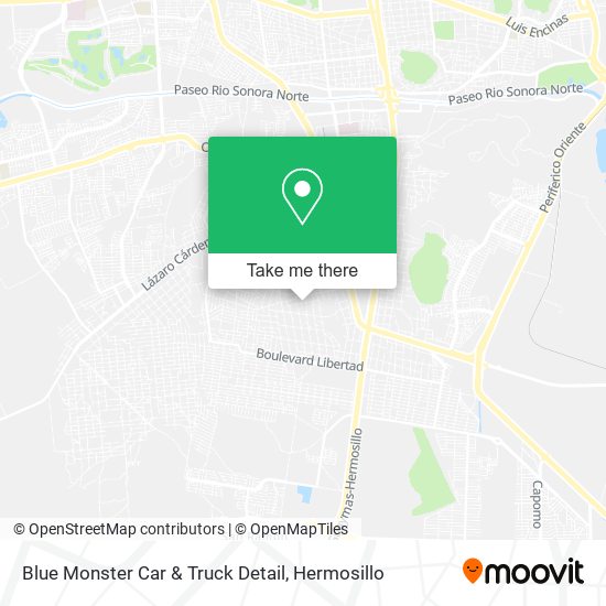 Mapa de Blue Monster Car & Truck Detail