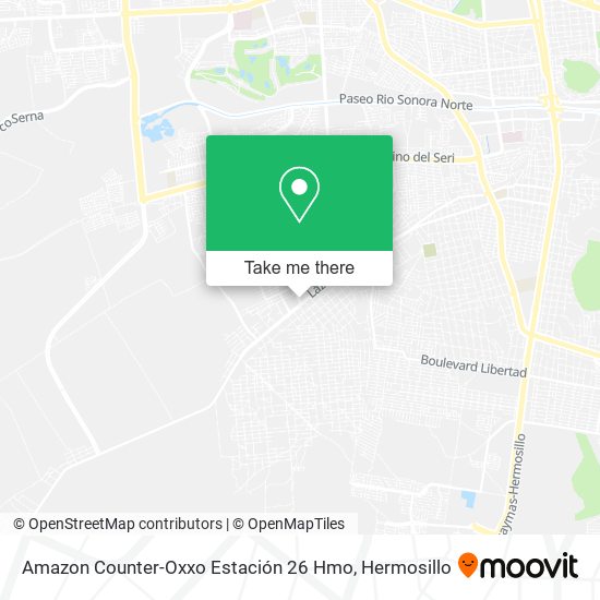Mapa de Amazon Counter-Oxxo Estación 26 Hmo