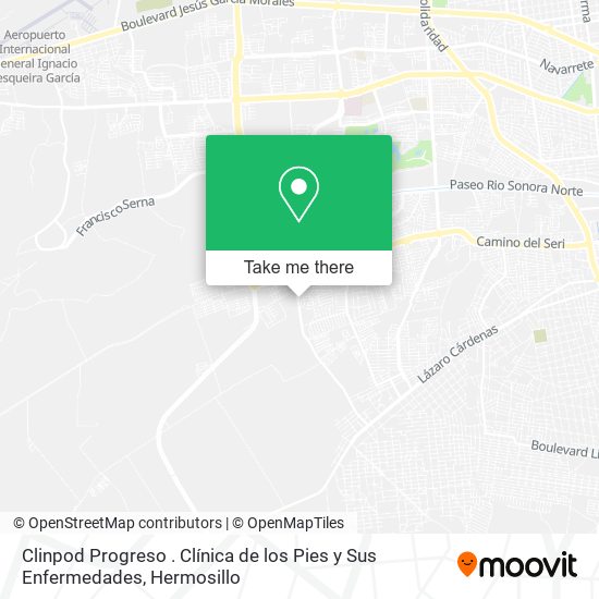 Mapa de Clinpod Progreso . Clínica de los Pies y Sus Enfermedades