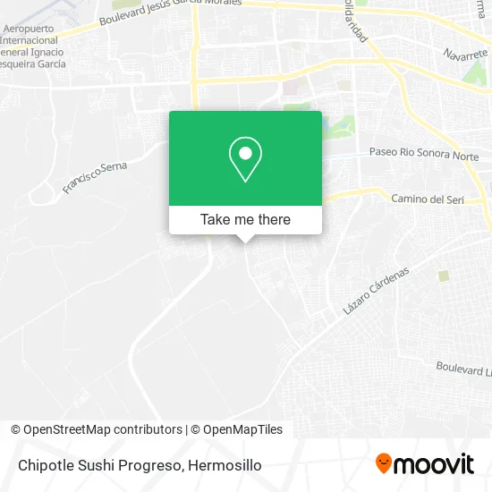 Chipotle Sushi Progreso map