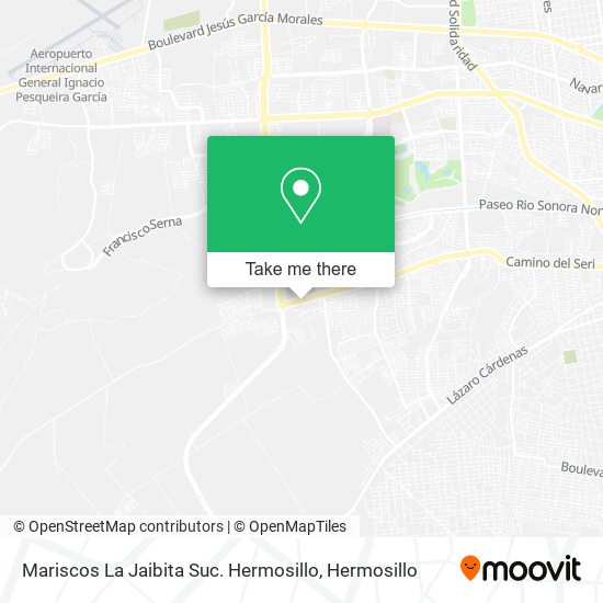 Mariscos La Jaibita Suc. Hermosillo map
