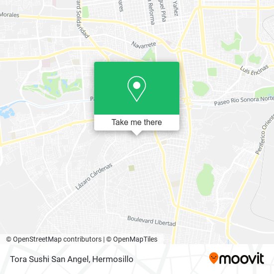 Mapa de Tora Sushi San Angel