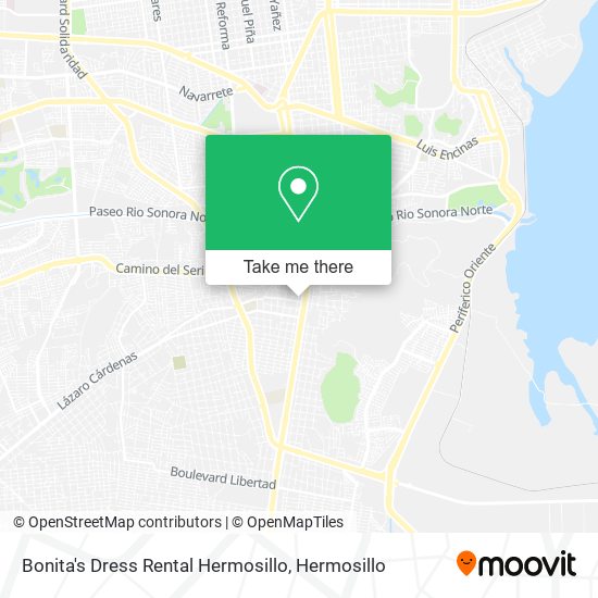 Mapa de Bonita's Dress Rental Hermosillo