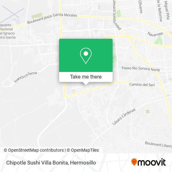 Chipotle Sushi Villa Bonita map