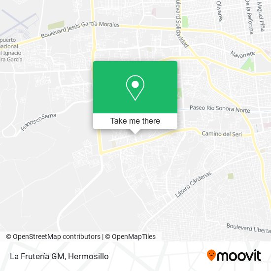 Mapa de La Frutería GM