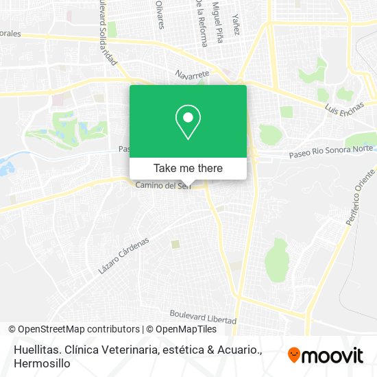 Huellitas. Clínica Veterinaria, estética & Acuario. map