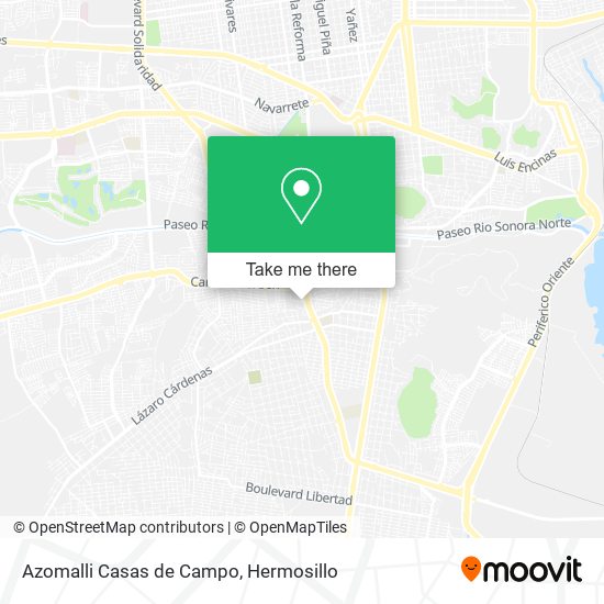 Azomalli Casas de Campo map