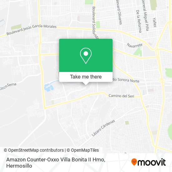 Mapa de Amazon Counter-Oxxo Villa Bonita II Hmo
