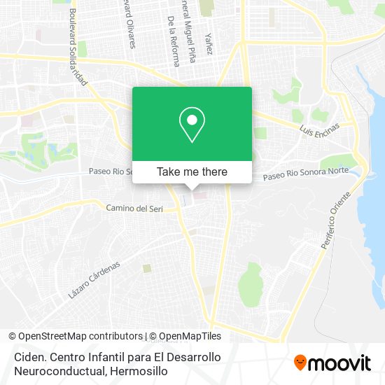 Mapa de Ciden. Centro Infantil para El Desarrollo Neuroconductual