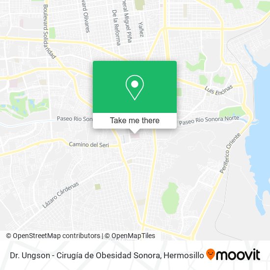 Mapa de Dr. Ungson - Cirugía de Obesidad Sonora