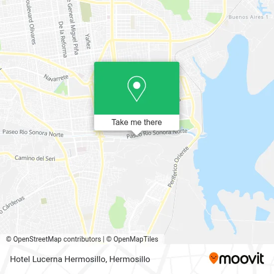Hotel Lucerna Hermosillo map