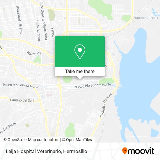 Leija Hospital Veterinario map