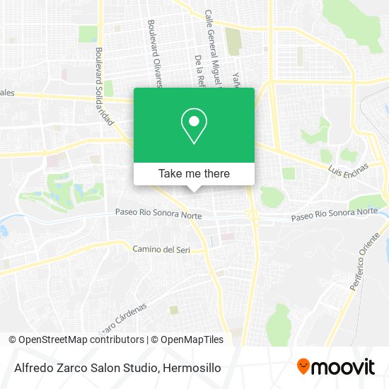 Mapa de Alfredo Zarco Salon Studio