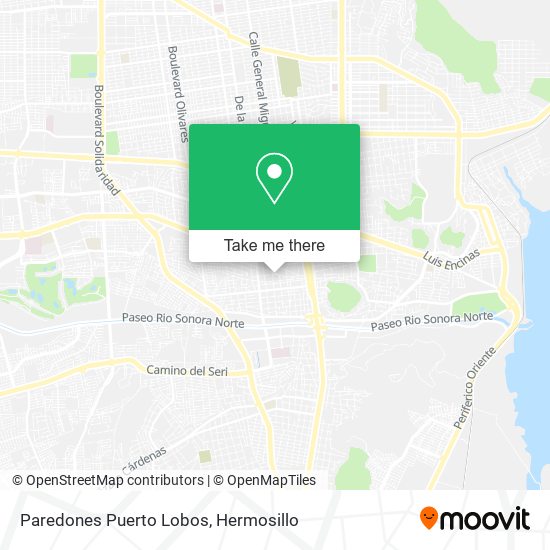 Paredones Puerto Lobos map