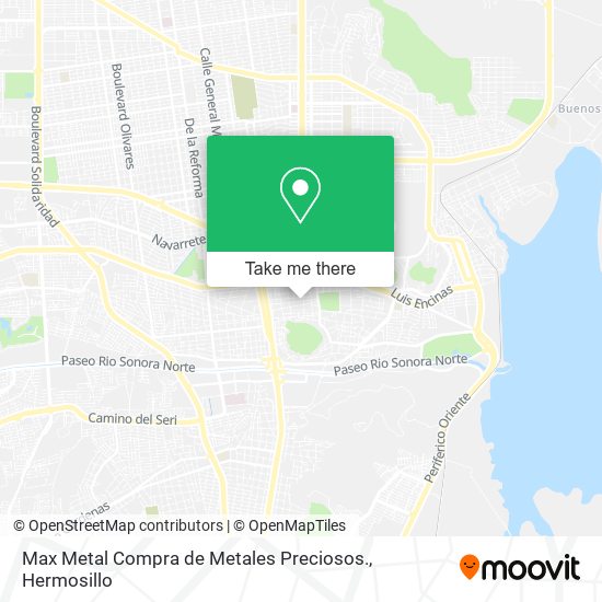 Mapa de Max Metal Compra de Metales Preciosos.