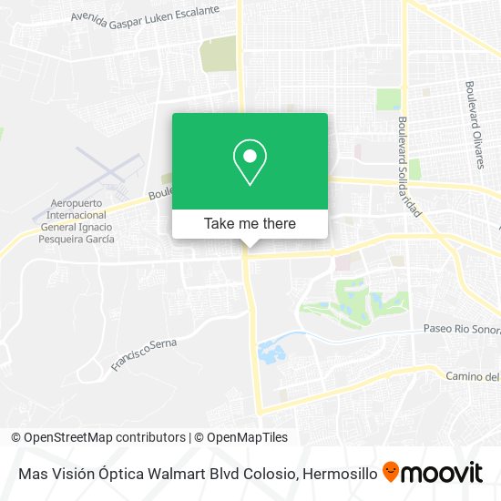 Mapa de Mas Visión Óptica Walmart Blvd Colosio