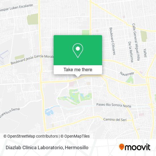 Mapa de Diazlab Clínica Laboratorio