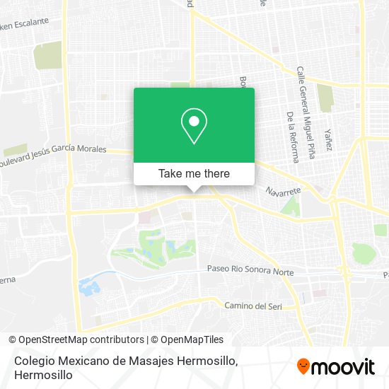 Mapa de Colegio Mexicano de Masajes Hermosillo