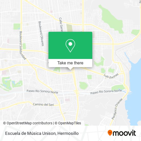 Mapa de Escuela de Música Unison