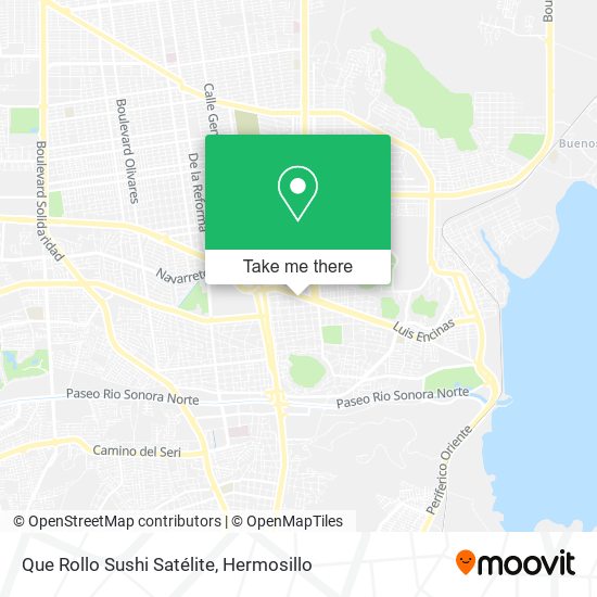 Mapa de Que Rollo Sushi Satélite