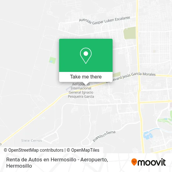 Renta de Autos en Hermosillo - Aeropuerto map