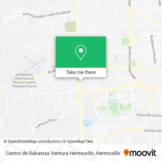 Centro de Subastas Ventura Hermosillo map