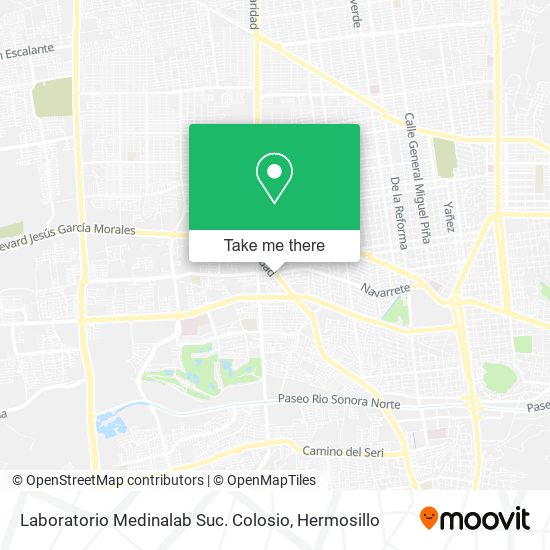 Laboratorio Medinalab Suc. Colosio map
