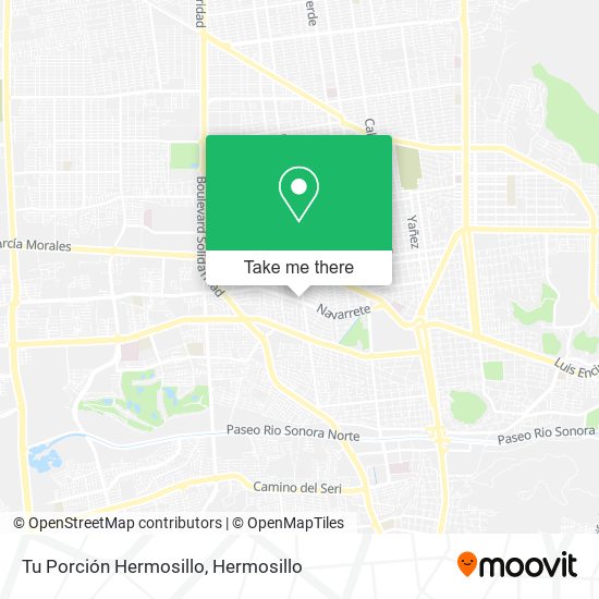 Mapa de Tu Porción Hermosillo