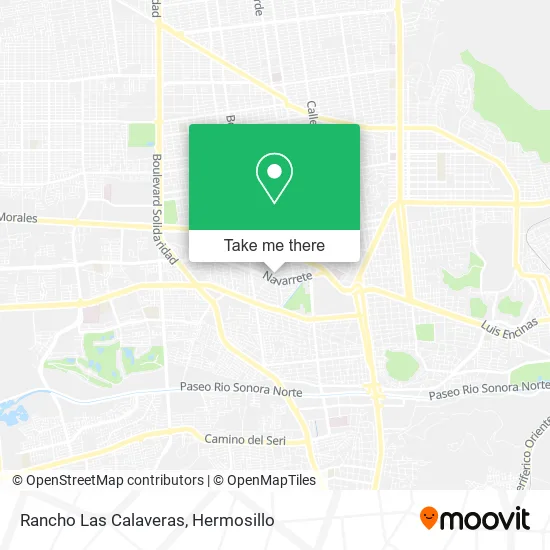 Rancho Las Calaveras map