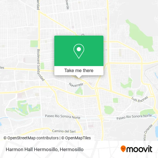 Harmon Hall Hermosillo map