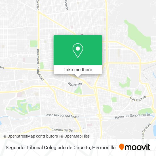 Mapa de Segundo Tribunal Colegiado de Circuito